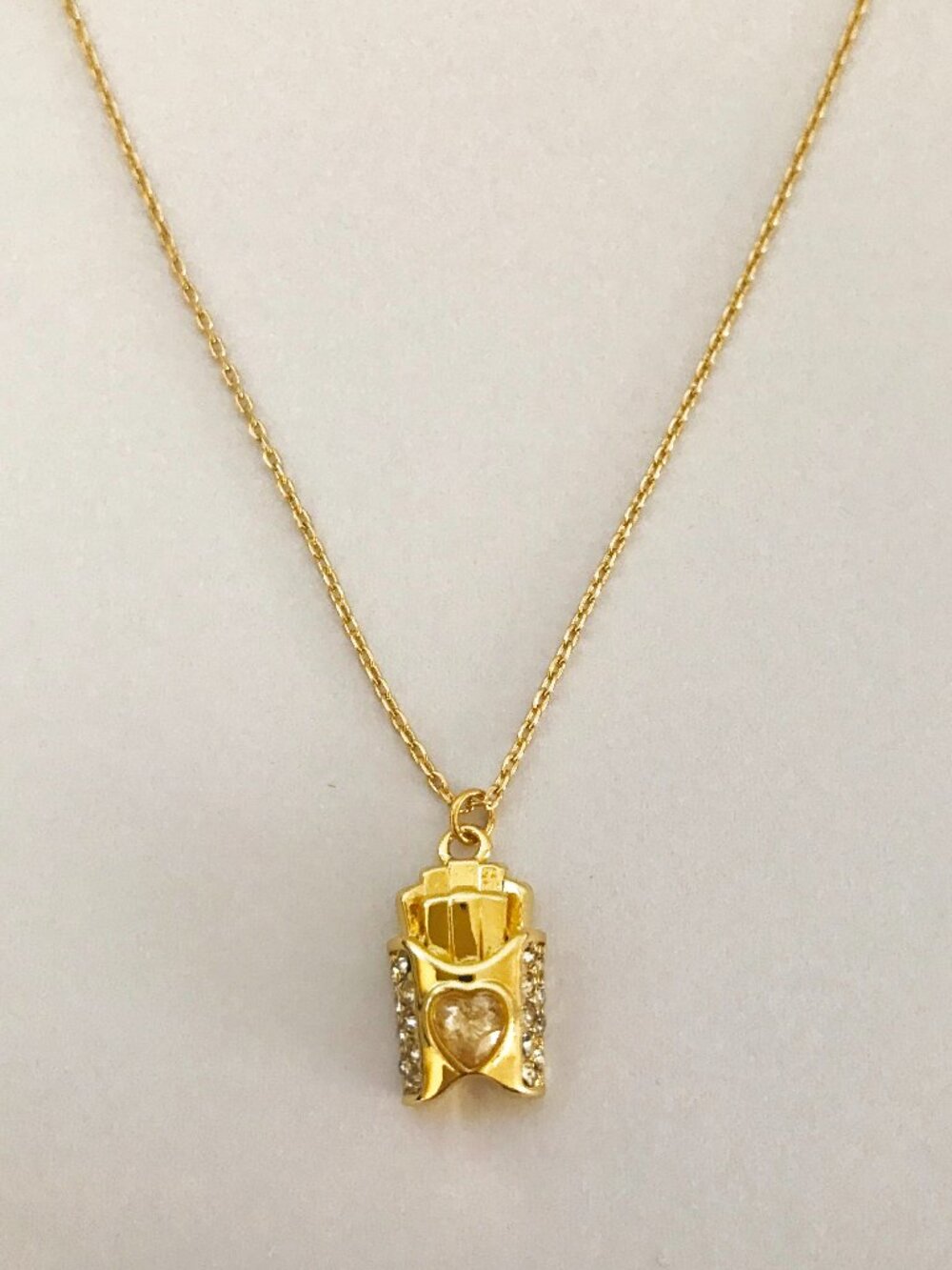 Kate Spade Fries Pendant Necklace Gold Tone